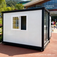 Maison préfabriquée à double aile extensible, station médicale, conteneur mobile, pièce extérieure temporaire pliable, maison préfabriquée d'urgence