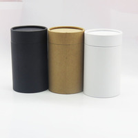 Tube cylindrique de luxe avec estampage doré en relief, papier artistique, bord plat élégant pour flacon de parfum, emballage de cigarettes