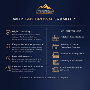 Tan Brown <b>Granite</b> Slabs 2cm Polished | Indian Brown <b>Granite</b> for Countertops & Flooring | Export Quality - Product Image 6