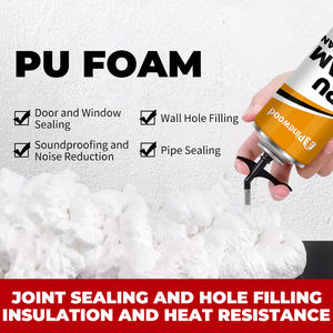 Scellant en <span class=keywords><strong>mousse</strong></span> de polyuréthane expansible isolant insonorisé imperméable pour le remplissage d'espaces adhésifs de mastic adhésif pour fenêtre de porte - Product Image 4