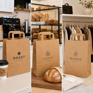 Bolsa de Papel Promocional Personalizada con Impresión, Bolsa de Compras de Papel con Asa - Product Image 3