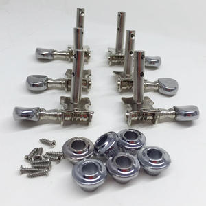 Clavijas de Afinación de <span class=keywords><strong>Guitarra</strong></span> de Acero con Doble Orificio y Cabeza Redonda Pequeña, Electrochapadas, Eje de Cuerda Estándar, Revestimiento Uniforme, Hermoso Color - Product Image 2