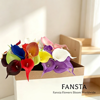 Fleur artificielle de calla au toucher réel, imperméable, pour la Saint-Valentin et les mariages – Approvisionnement direct usine