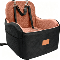 Coussin de siège auto universel pour chiens, coussin de voyage portable pour l'extérieur, pour siège avant de voiture avec ceinture de sécurité