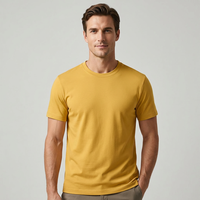 T-shirt en jersey à manches courtes de couleur personnalisée, col rond, surdimensionné, tricoté, décontracté, uni, 100% coton, respirant, écologique
