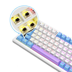 <span class=keywords><strong>Keyboard</strong></span> mekanis 99 tombol, papan ketik Gaming kabel Usb cahaya RGB untuk Pc - Product Image 4
