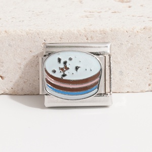 Nuevas Pulseras Italianas Populares con Dijes de Acero Inoxidable en Forma de Corazón y Dulces, Pulsera de Eslabones con Dijes Italianos - Product Image 6