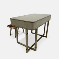 Table de toilette moderne de luxe en bois de pin massif, avec miroir éclairé, coiffeuse pliable, tiroir rotatif en acier inoxydable, bureau de chevet