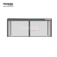 Pergola bioclimatique Hooeasy pour jardin extérieur, autoportante, avec stores latéraux à fermeture éclair, stores enrouleurs et toit à lames orientables