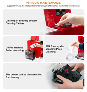 เครื่องชงกาแฟอัตโนมัติสำหรับใช้ในบ้าน รุ่น BTB-202 พร้อมกล่องนม ถังเก็บน้ำแบบซ่อน และช่องใส่เมล็ดกาแฟ เหมาะสำหรับใช้ในโรงแรม - Product Image 5