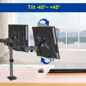ขายร้อนคอมพิวเตอร์ประหยัด Dual <span class=keywords><strong>Monitor</strong></span> <span class=keywords><strong>Mount</strong></span> 13-32 นิ้วจอ LCD โต๊ะจอภาพ Mounts - Product Image 3