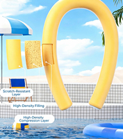 Chaise longue flottante 2-en-1 pour piscine, flotteur aquatique en maille pour adultes et enfants, idéal pour se détendre dans la piscine