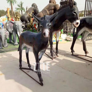 Уличная садовая скульптура из смолы в виде животного, фигурка осла из стекловолокна - Product Image 5