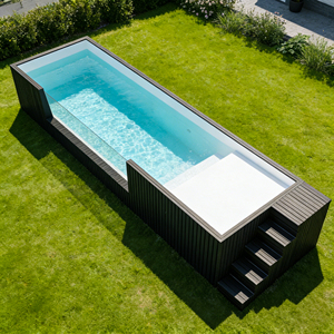 Piscina Portátil Multifuncional de Fibra de Vidrio para Nadar y Spa, Instalación Rápida, Piscina Contenedor Infinita - Product Image 4