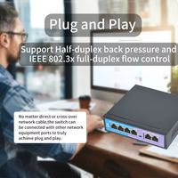 Commutateur Offre Spéciale KuWFi POE Commutateur d'injecteur RJ45 avec commutateur IP intelligent Wifi 48V 100Mbps avec fonction VLAN 4 ports Utilisation industrielle