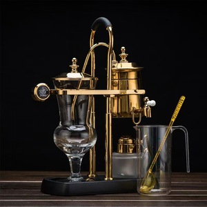 Royal Belge En Acier Inoxydable Espresso Aspirateur Siphon Cafetière Pot Portable Brasseur avec Verre Équilibrage Métal Matériel - Product Image 2