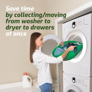 <b>Collapsible</b> Laundry Basket Round Green Folding Portable Clothes Organizer for <b>Storage</b> and Washing - Product Image 3