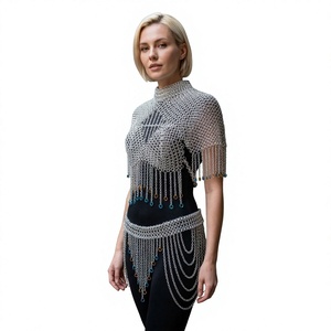 CALVIN HANDICRAFT <b>Silver</b> Handmade Chainmail <b>Dress</b> Medieval Gothic Fantasy Warrior Armor Lingerie Antique Modern Festival Couture - Product Image 1
