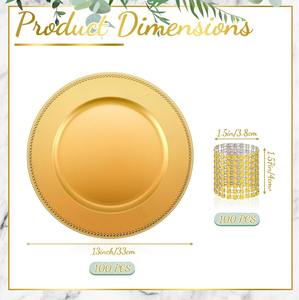 Plato de Goma Clásico Plateado, Diseño Redondo Ecológico, Decoración y Accesorios para Mesa - Product Image 2