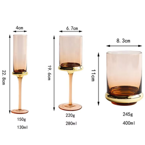 Copas de <span class=keywords><strong>Vino</strong></span> Transparentes al por Mayor, Vasos de Cerveza, Juego de Vasos Ecológicos Modernos y de Lujo para el Hogar y Restaurantes - Product Image 6