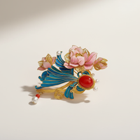 Broche de luxe pour femme en forme d'animal, plaqué argent, perle d'eau douce, cadeau de fiançailles et de mariage