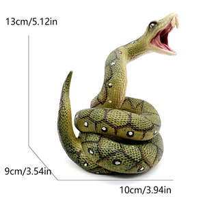 Modèles d'ornements de simulation de faune sauvage transfrontaliers à assembler en plastique : Léopard nuageux, Loup, Ours-fourrure, Kangourou, Python, Hérisson géant - Product Image 2
