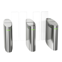 Sistema de escaneo de entrada de seguridad Torniquete deslizante Puerta de barrera oscilante de seguridad para vestíbulo Acceso automático económico