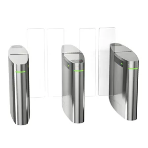 Security Entrance Scan System Sliding Turnstile Security Swing Barrier Gate For Lobby Economical Automatic Access