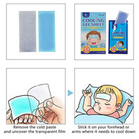 Lijitang Chine Fournisseur Bleu Hydrogel Soins de Santé À Action Rapide Bébé Patch De Refroidissement Instantané Pack De Gel De Glace pour La Fièvre Stress Par La Chaleur