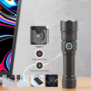 Linterna Táctica de Aluminio Negra de Lujo, Ajustable, para Uso en Exteriores, con Soporte para Mira Telescópica e Interruptor Remoto - Product Image 3