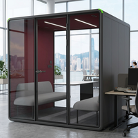Cabine téléphonique de bureau moderne, studio portable insonorisé, cabine insonorisée pour une personne, cabine d'interview pour deux personnes