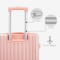 Nouvelles valises de voyage en polyester avec poignée en aluminium, fonction de compression sous vide, 100% PC avec serrure TSA Sippner