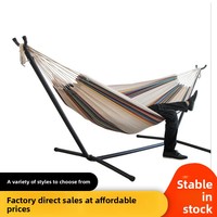 Hamac en toile suspendu, chaise balançoire anti-basculement, mobilier d'extérieur, équipement de camping avec support