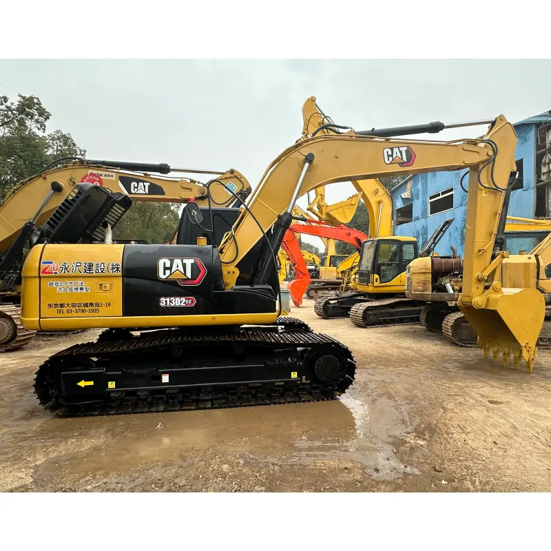 caterpillar original Japan 2022 machine 3 ton EPA almost new medium construction machinery cheap used cat 313 excavator for sale