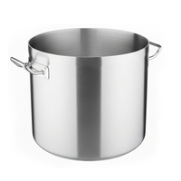 Marmite à soupe en aluminium grande capacité pour buffet, avec couvercle et doubles poignées, idéale pour restaurants et hôtels