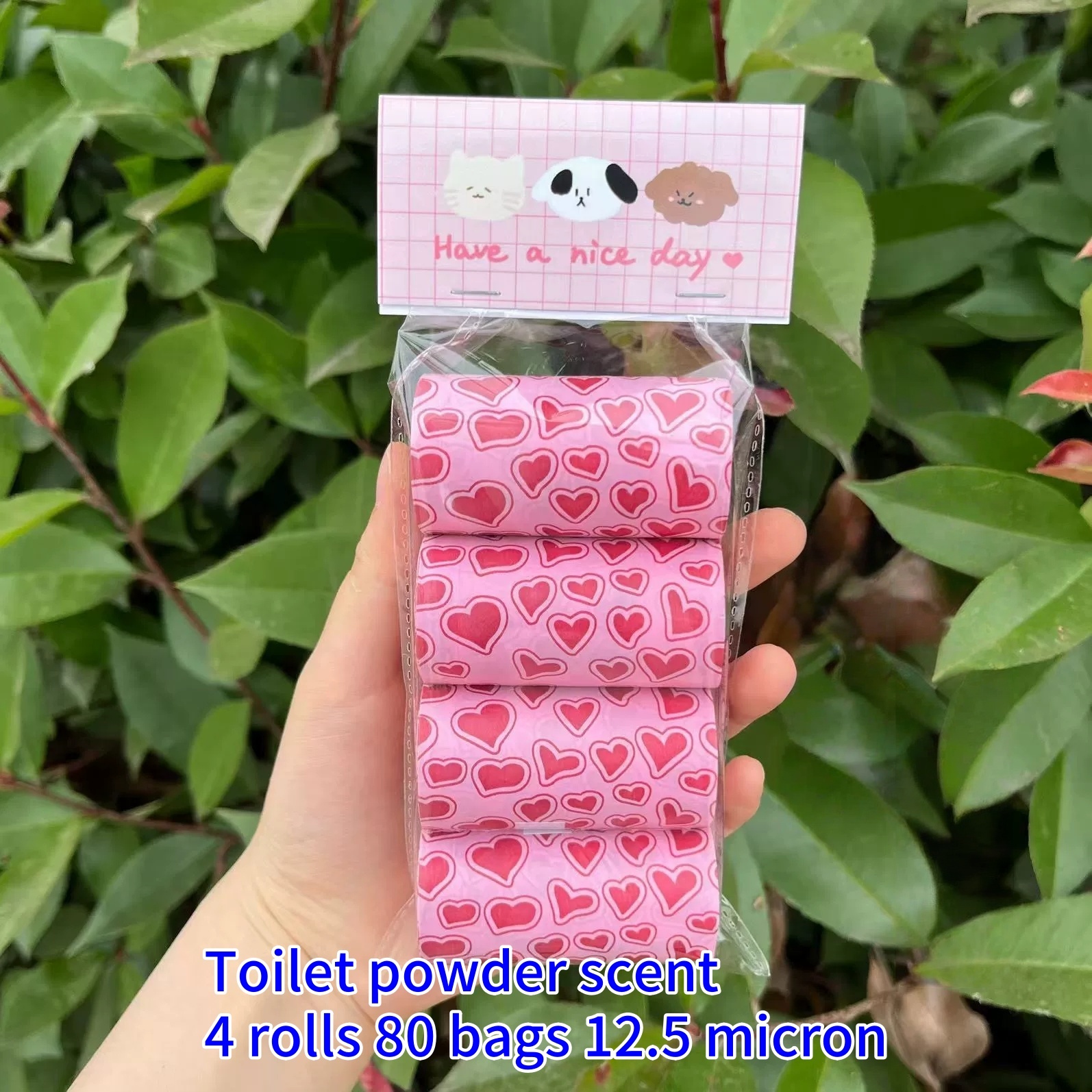 pink powder fragrant love 4 rolls 80 bags 1.25 silk