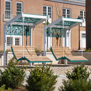 Dondolo a Dondolo in Bambù da Esterno, Sedia <span class=keywords><strong>Sospesa</strong></span> Doppia per Giardino e Cortile - Product Image 4