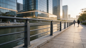 Barrière de sécurité routière en acier galvanisé, garde-corps piétonnier, barrières de circulation, qualité ingénieur, réfléchissant pour la sécurité routière, rivière urbaine - Product Image 5