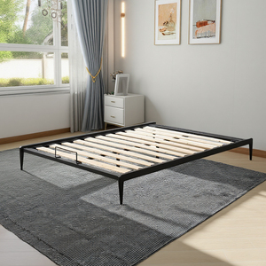זול עץ מתכת לוחות פלטפורמה מיטה מסגרת מיטה גודל מותאם אישית הרכבה קל מסגרת מיטה עם צינורות פלדה חזקים - Product Image 2