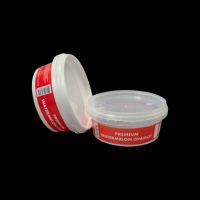 Bac en plastique PP blanc jetable avec couvercle, récipient de qualité supérieure pour sauce chamoy à la pastèque, seau de stockage alimentaire