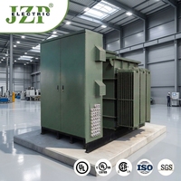Transformateur immergé dans l'huile à enroulement en aluminium monté sur socle JZP ZGD 10kV 1000kVA, refroidissement ONAN/ONAF, système de distribution triphasé