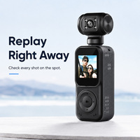 Caméra d'action sportive portable 4K, caméra de poche pour le cyclisme, la randonnée, le camping, les voyages, la prise de vue vidéo avec stabilisation d'image