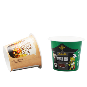 Custom plastic PP eco friendly Wholesale disposable yogurt plastic cups with lid