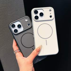 Funda para iPhone 17 Pro Max, diseño moderno con bloques de color, textura sólida, magnética, con orificio grande y anticaídas - Product Image 1