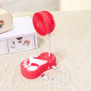 Mini ventilateur de bureau USB rechargeable 2W avec moteur DC, mains libres, portable, à angle réglable et trois vitesses - Product Image 2
