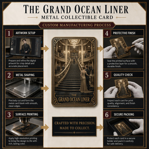 Colección de Tarjetas Metálicas Premium The Grand Ocean Liner para Coleccionistas Profesionales y Amantes del Arte Náutico Vintage - Product Image 4