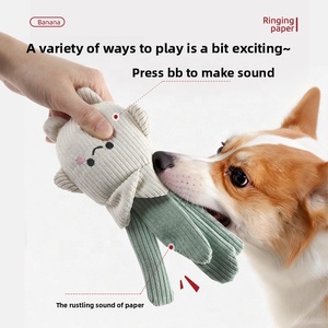 Toptan Köpek Sesli Oyuncakları Sevimli Peluş Meyve Atıştırmalıkları ve Sebzeler Köpek Oyuncakları Yavru Küçük Orta Boy Köpekler için - Product Image 4