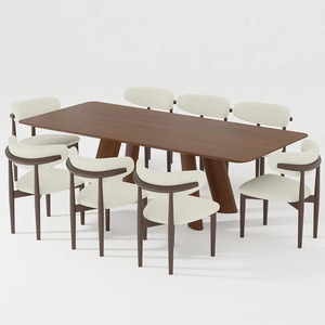 <strong>2025</strong> Contemporary <strong>Modern</strong> Rectangular Solid Oak Wooden <strong>Dining</strong> <strong>Table</strong> and Chair Furniture <strong>Dining</strong> <strong>Table</strong> <strong>Set</strong> for 6 8 Seats - Product Image 4