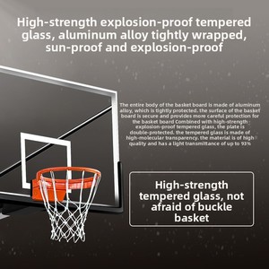 Cerceau de <span class=keywords><strong>basket</strong></span>-ball intérieur/extérieur réglable pour adulte modèle Standard portable jante antidérapante conception hydraulique électrique manuelle directe - Product Image 3