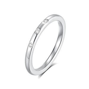 แหวนแต่งงาน SGARIT SM16 ประดับเพชรโมอิสซาไนต์สำหรับผู้หญิง ชุบทองคำขาว 18K เงินสเตอร์ลิง ตัวเรือนแบบหนามเตย ได้รับการรับรองจาก GRA ดีไซน์ทันสมัย - Product Image 1